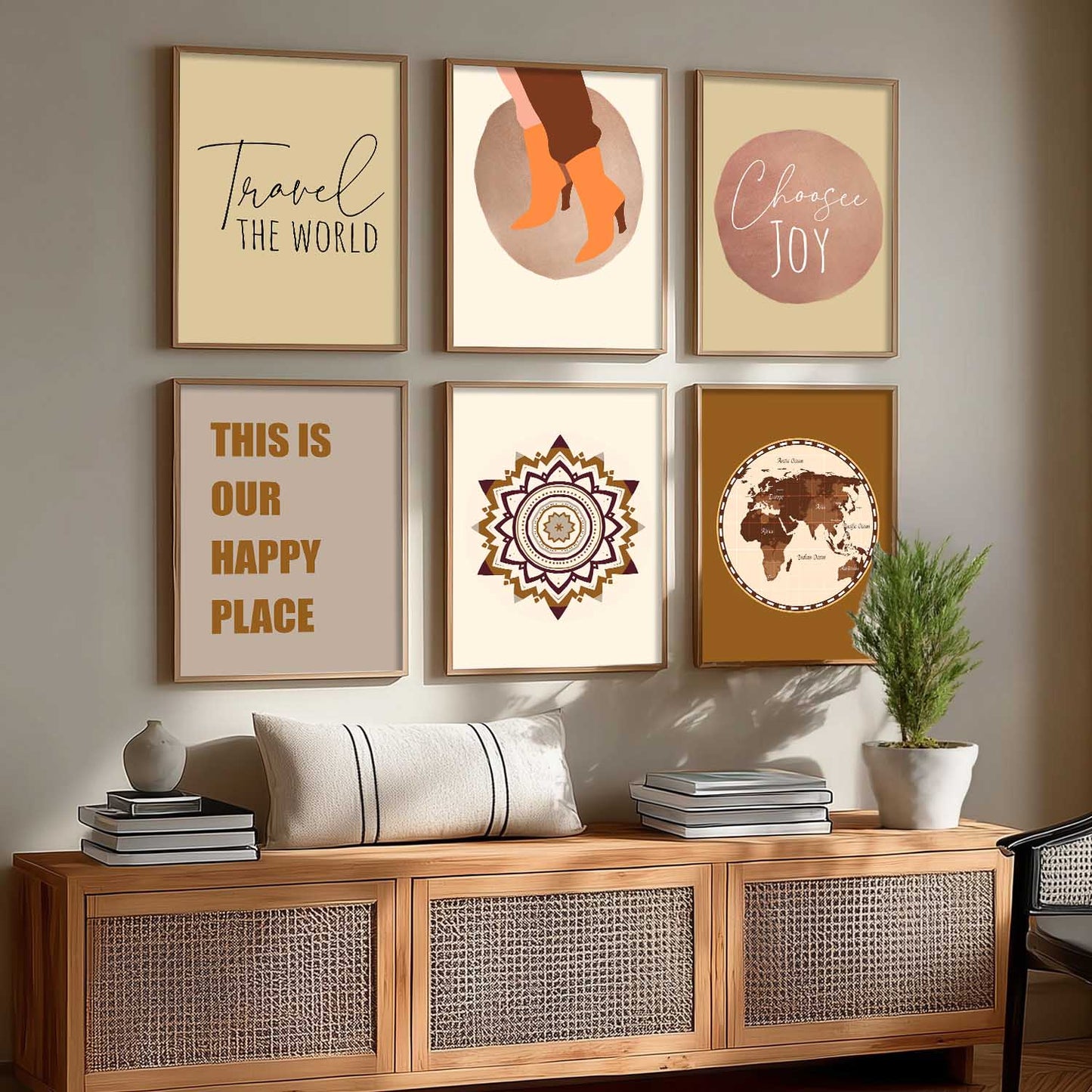 Travel Wall Art Poster With Frame For Home And Wall Decor