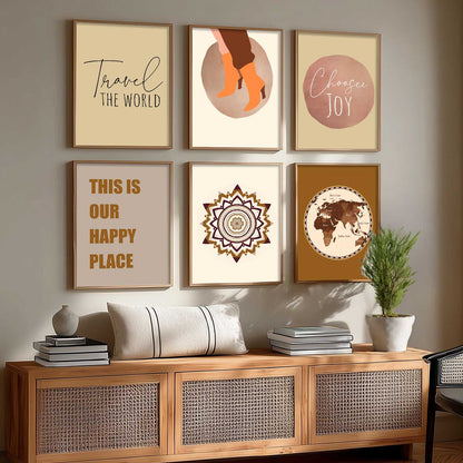 Travel Wall Art Poster With Frame For Home And Wall Decor