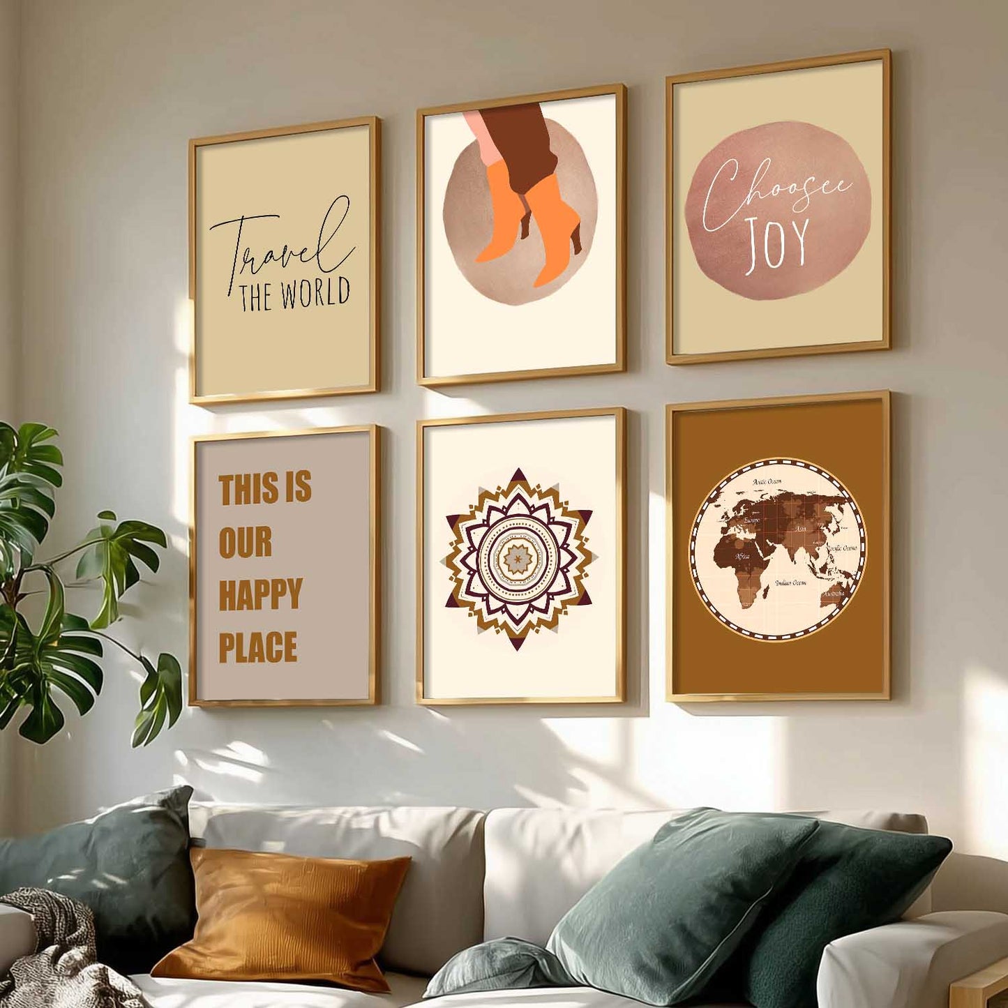 Travel Wall Art Poster With Frame For Home And Wall Decor