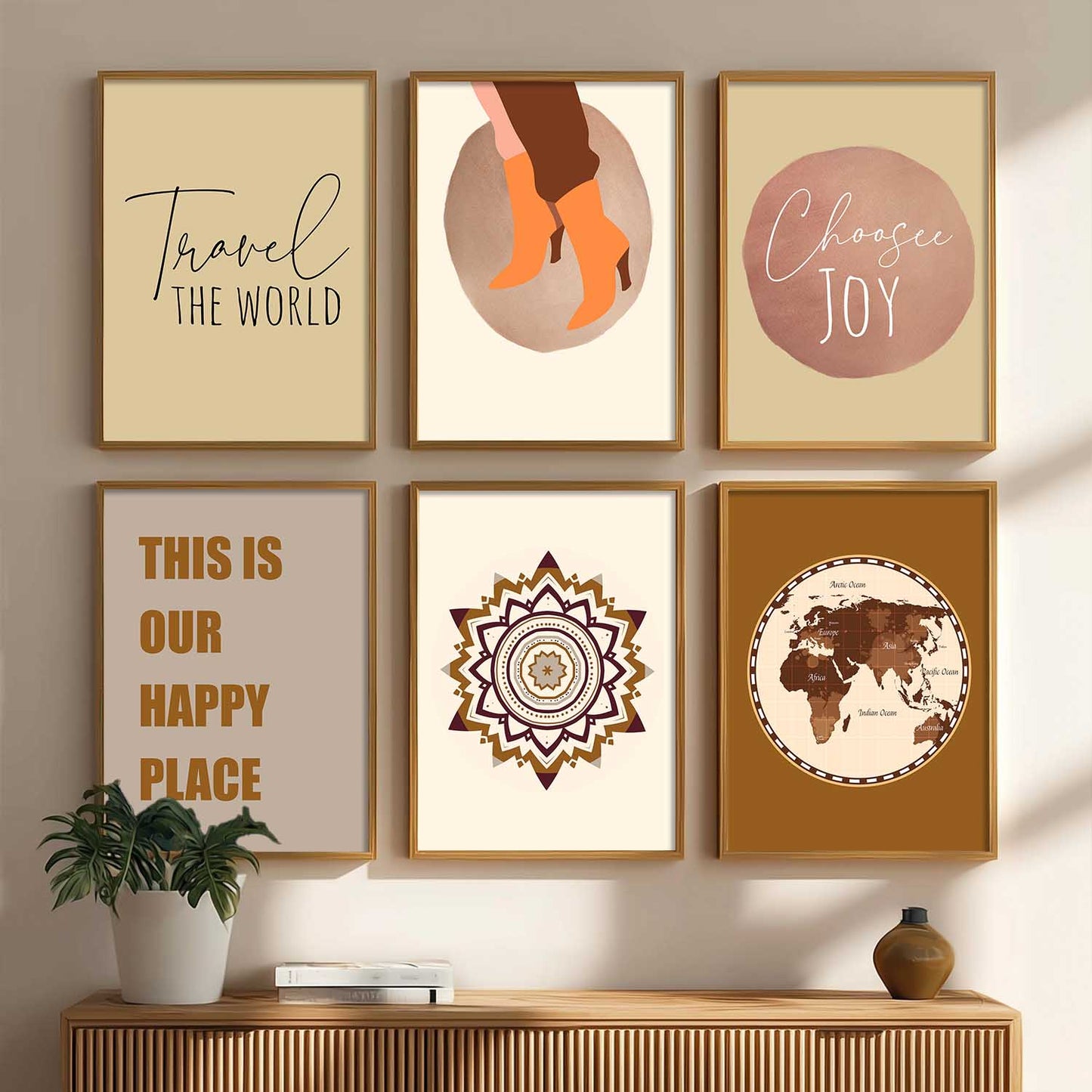 Travel Wall Art Poster With Frame For Home And Wall Decor