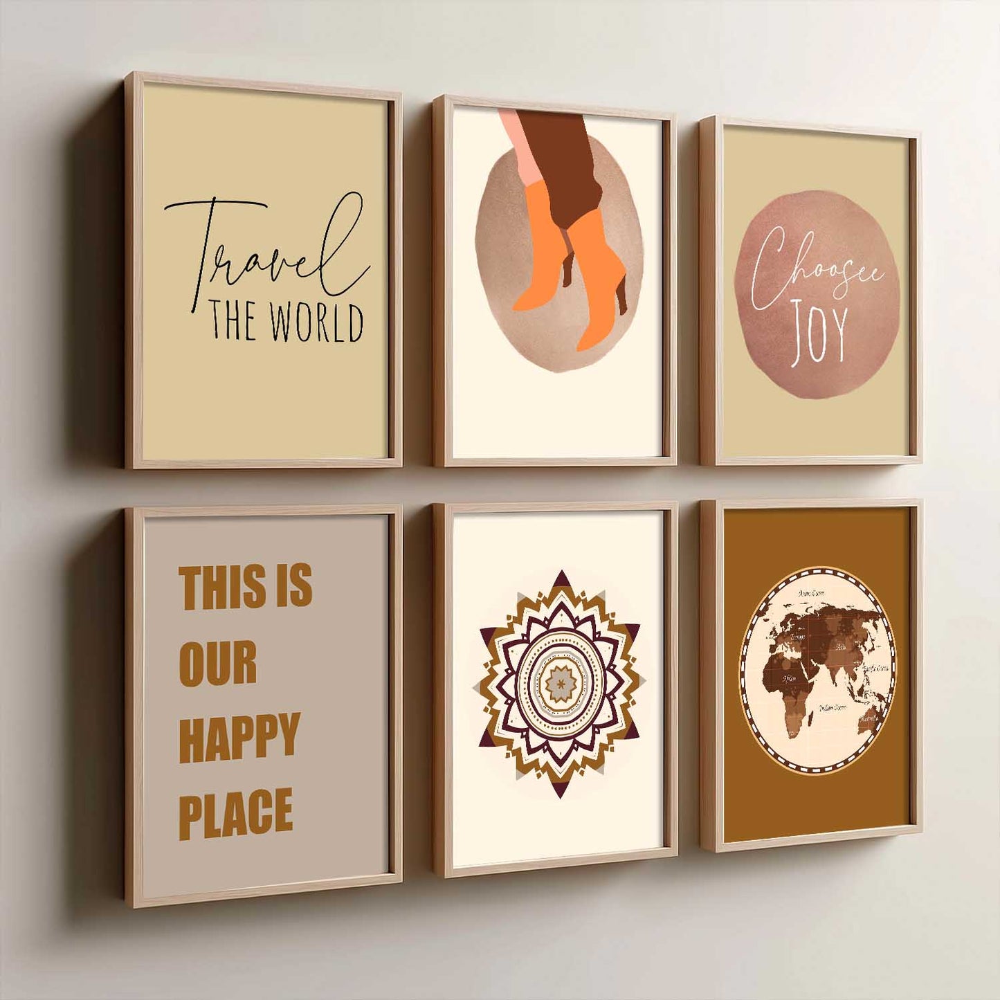 Travel Wall Art Poster With Frame For Home And Wall Decor