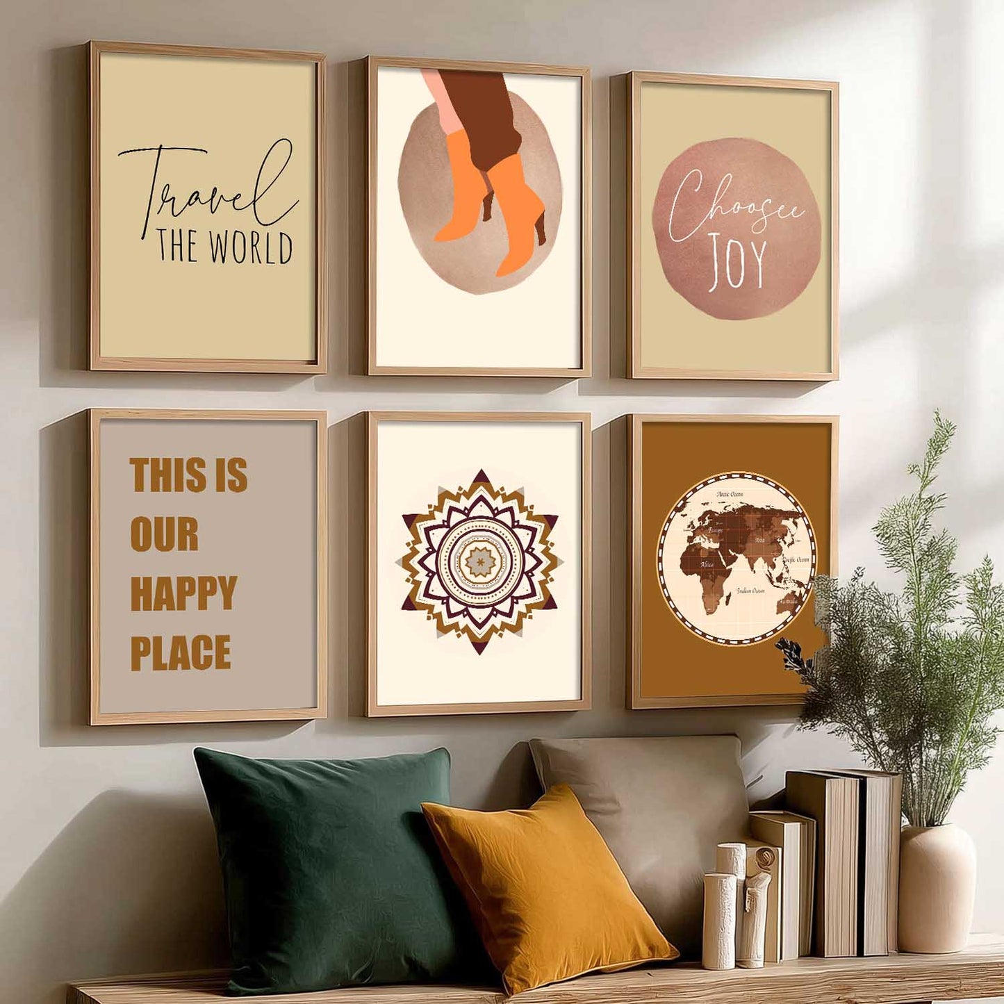 Travel Wall Art Poster With Frame For Home And Wall Decor