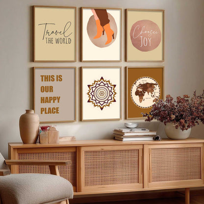 Travel Wall Art Poster With Frame For Home And Wall Decor