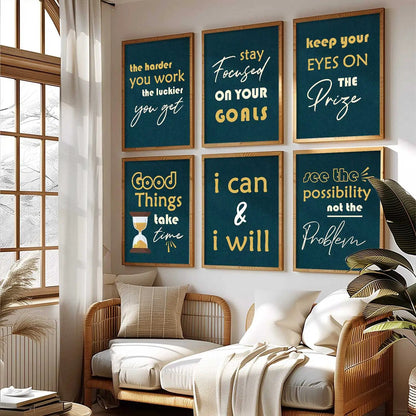 Motivational Wall Art Home Décor Poster With Frame
