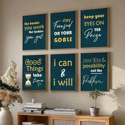 Motivational Wall Art Home Décor Poster With Frame