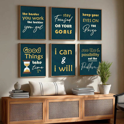 Motivational Wall Art Home Décor Poster With Frame