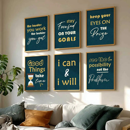 Motivational Wall Art Home Décor Poster With Frame