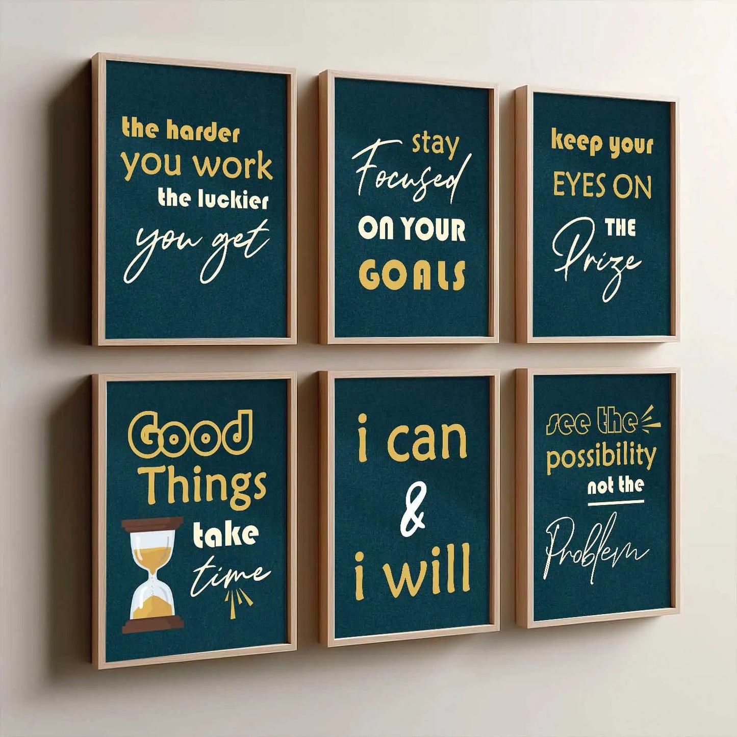 Motivational Wall Art Home Décor Poster With Frame