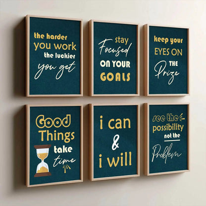 Motivational Wall Art Home Décor Poster With Frame