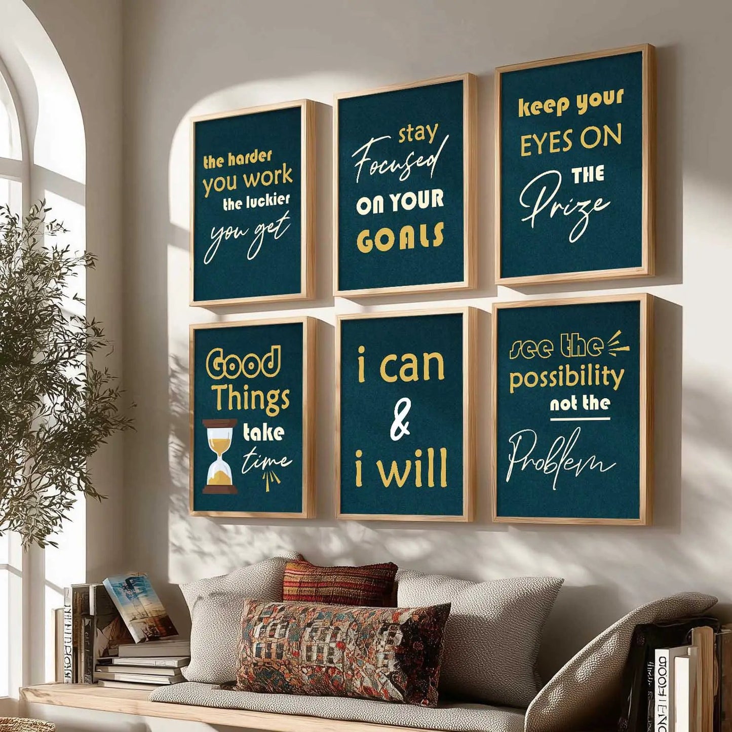 Motivational Wall Art Home Décor Poster With Frame