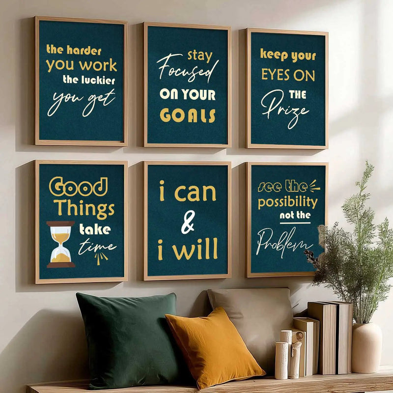 Motivational Wall Art Home Décor Poster With Frame