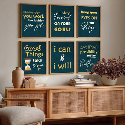 Motivational Wall Art Home Décor Poster With Frame