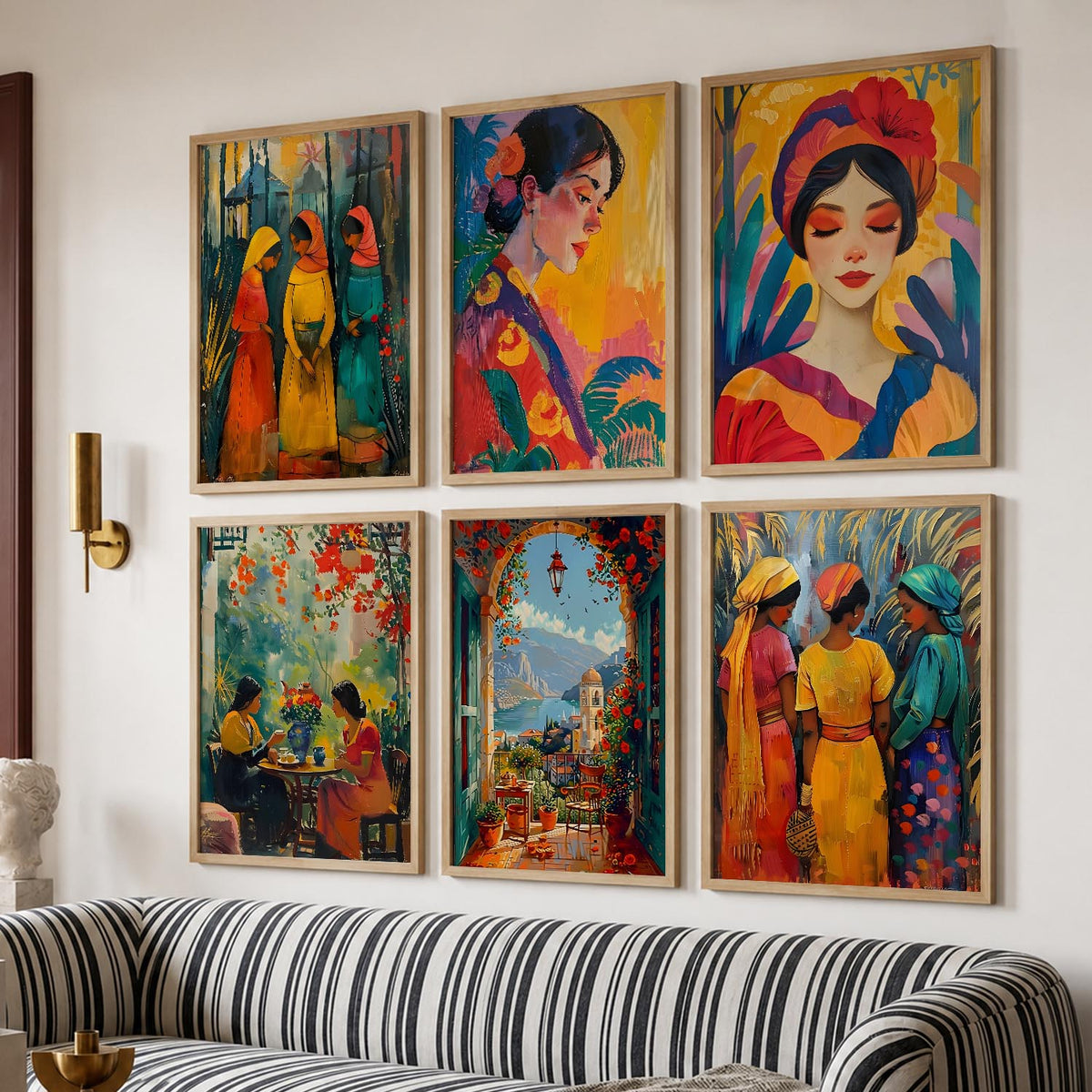Woman Modern Wall Art Poster With Frame For Home And Wall Decor