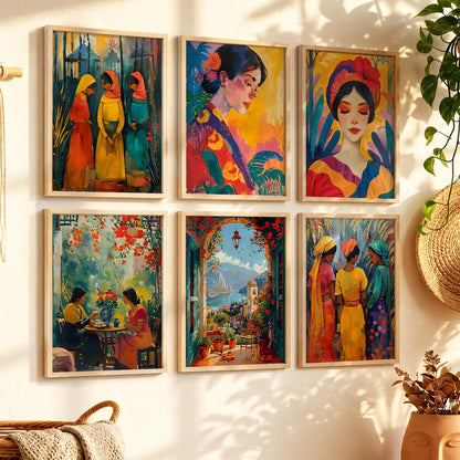 Woman Modern Wall Art Poster With Frame For Home And Wall Decor