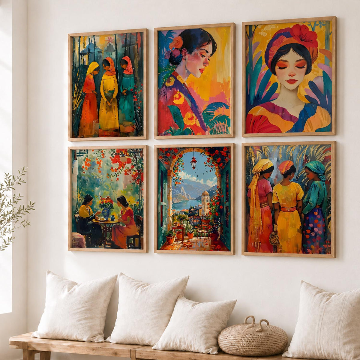 Woman Modern Wall Art Poster With Frame For Home And Wall Decor