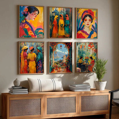 Woman Modern Wall Art Poster With Frame For Home And Wall Decor