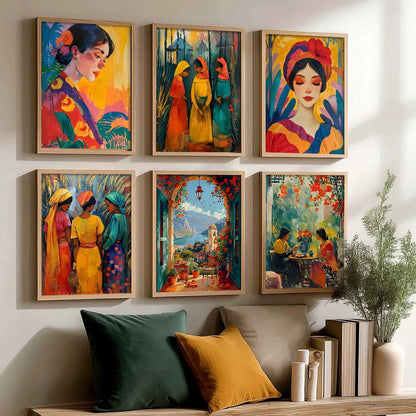 Woman Modern Wall Art Poster With Frame For Home And Wall Decor
