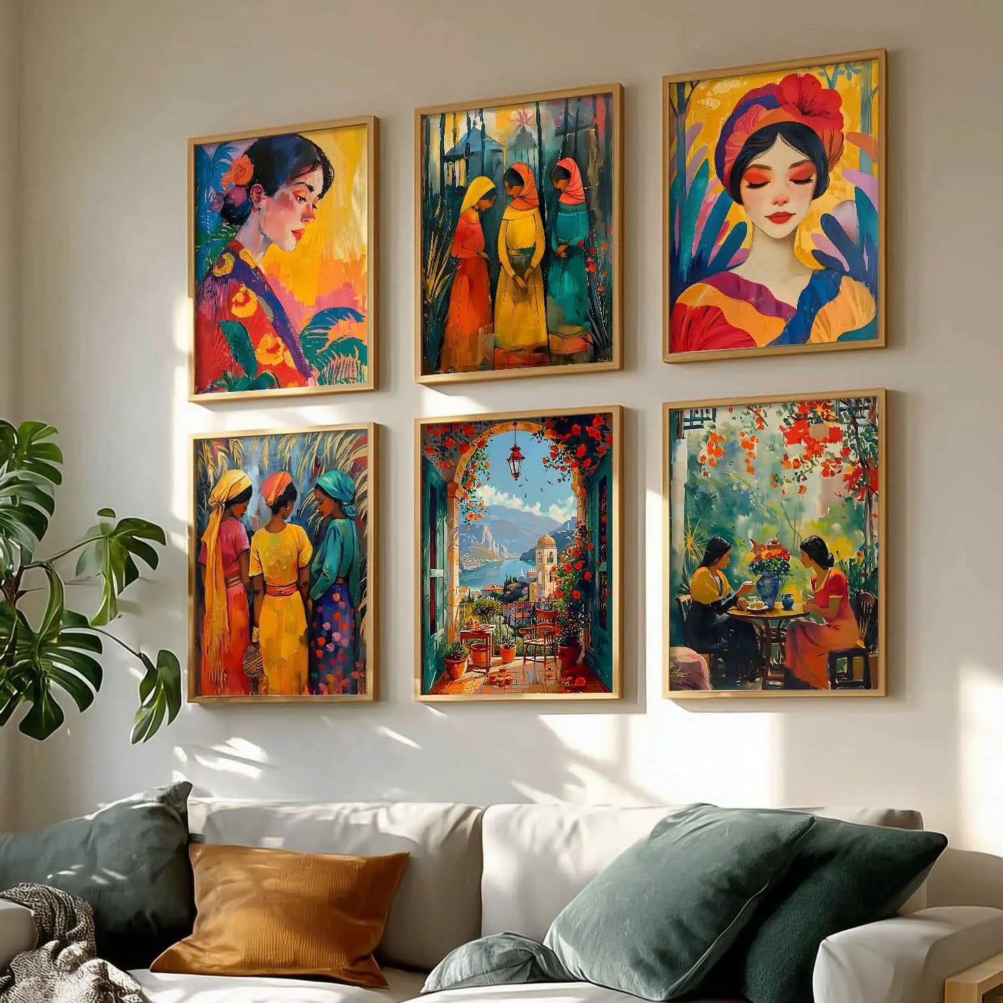 Woman Modern Wall Art Poster With Frame For Home And Wall Decor