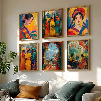 Woman Modern Wall Art Poster With Frame For Home And Wall Decor