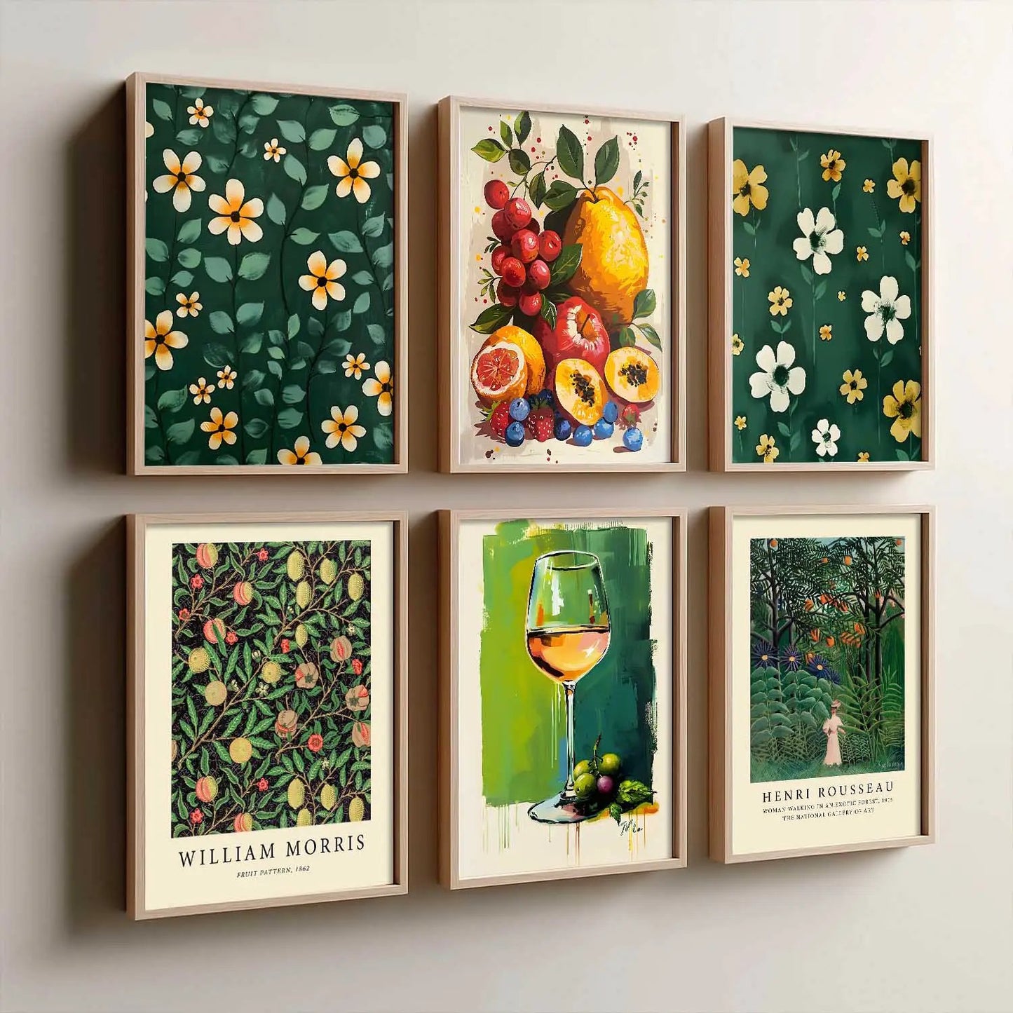 Floral Modern Wall Art Poster With Frame For Home And Wall Decor