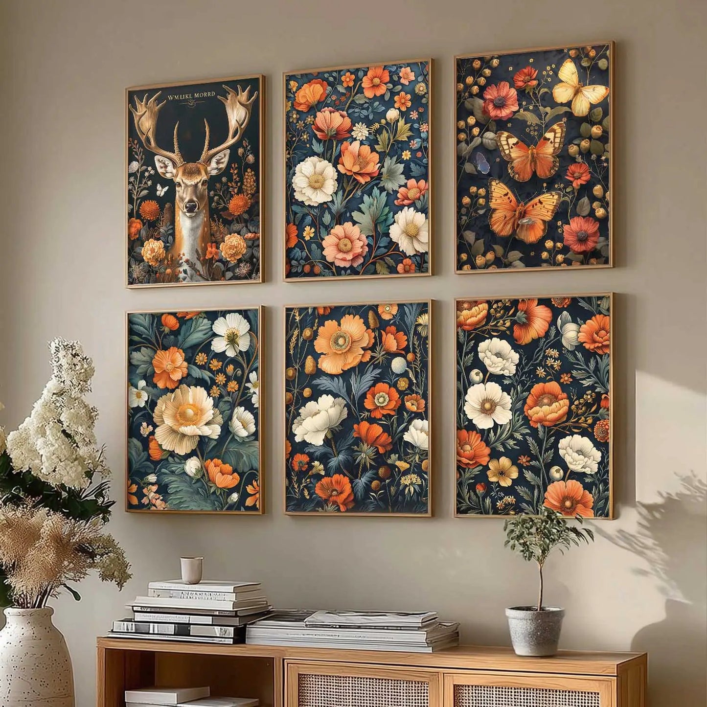 Floral Wall Art Home Décor For Living Room Office Home Hanging