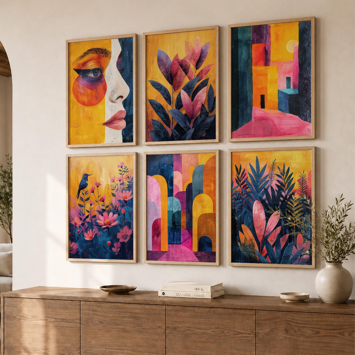 Floral Wall Art Home Décor For Living Room Office Home Hanging