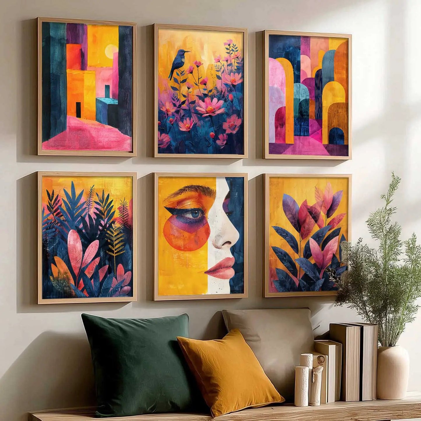 Floral Wall Art Home Décor For Living Room Office Home Hanging