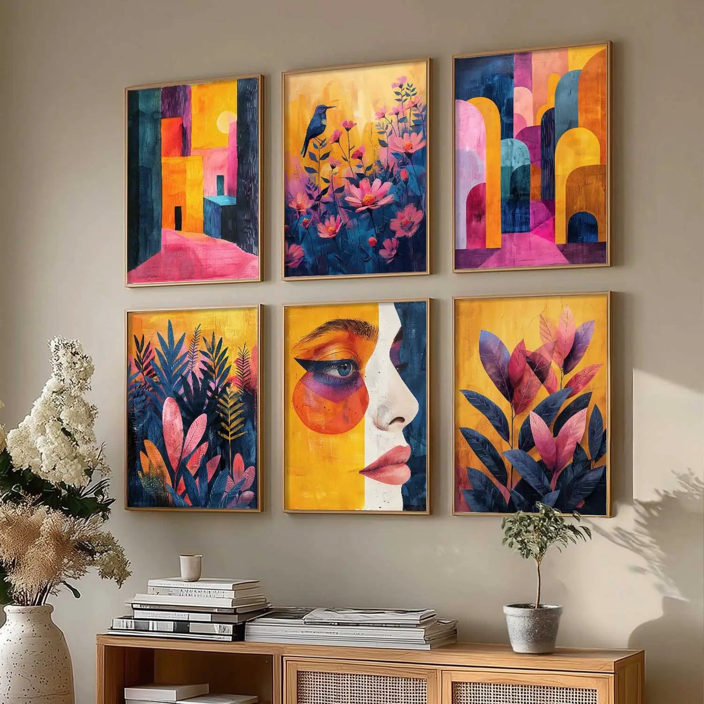 Floral Wall Art Home Décor For Living Room Office Home Hanging