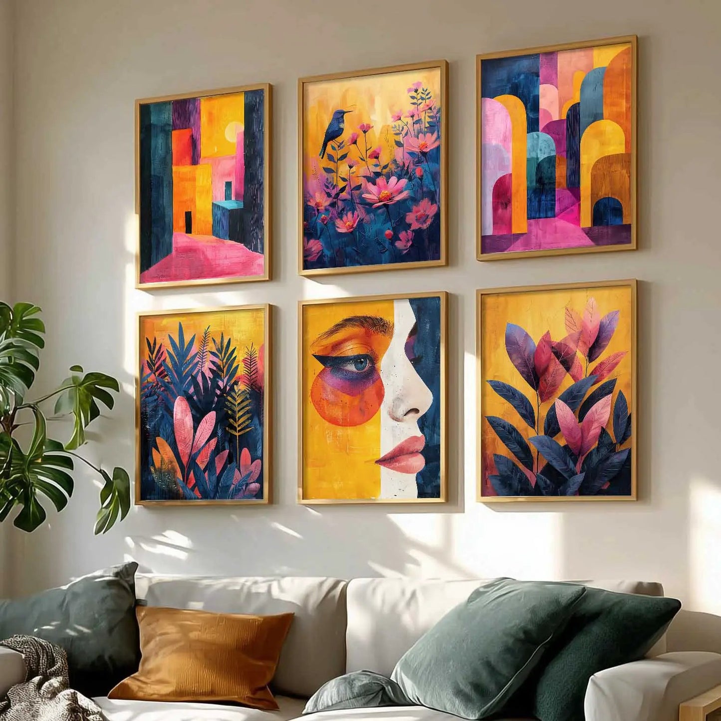Floral Wall Art Home Décor For Living Room Office Home Hanging