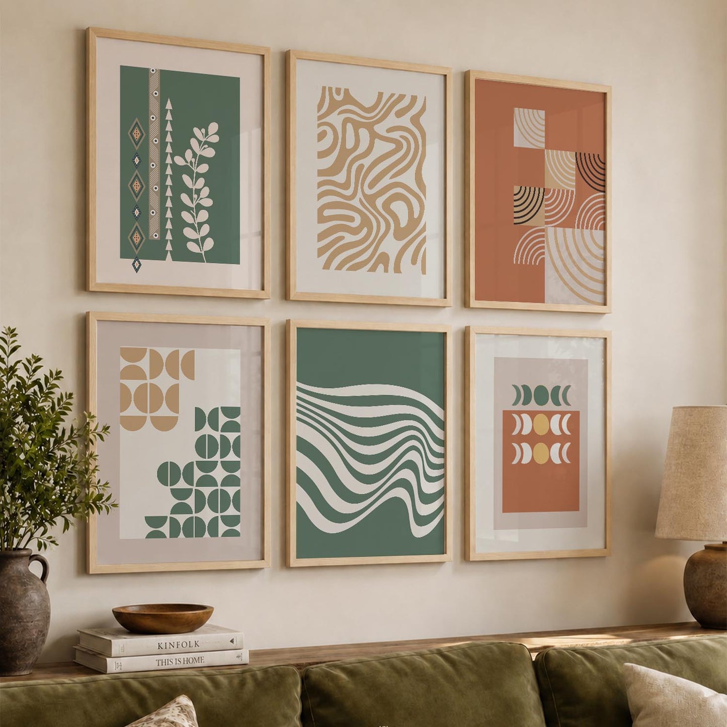 Office Black Motivational Quotes Wall Art Set of 6 Framed Prints