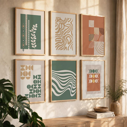 Office Black Motivational Quotes Wall Art Set of 6 Framed Prints