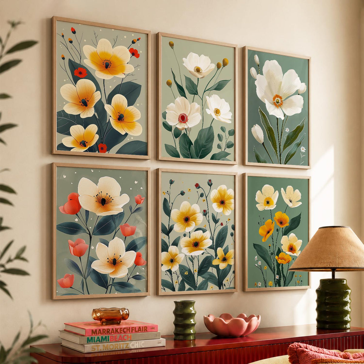 Floral Wall Art Home Décor For Living Room Office Home Hanging