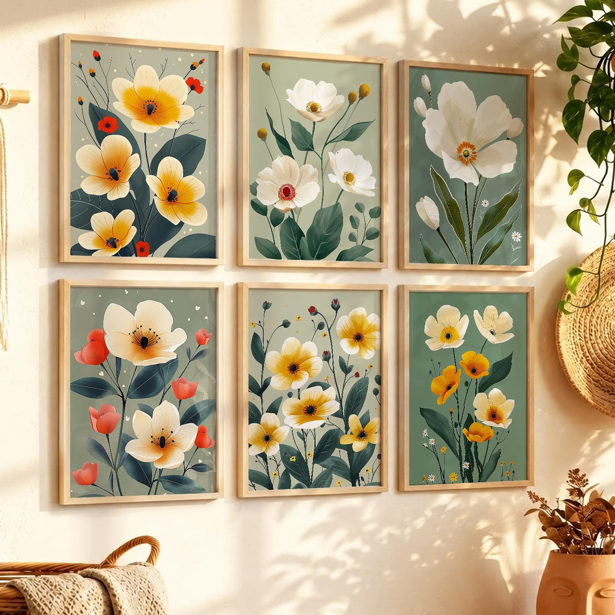 Floral Wall Art Home Décor For Living Room Office Home Hanging
