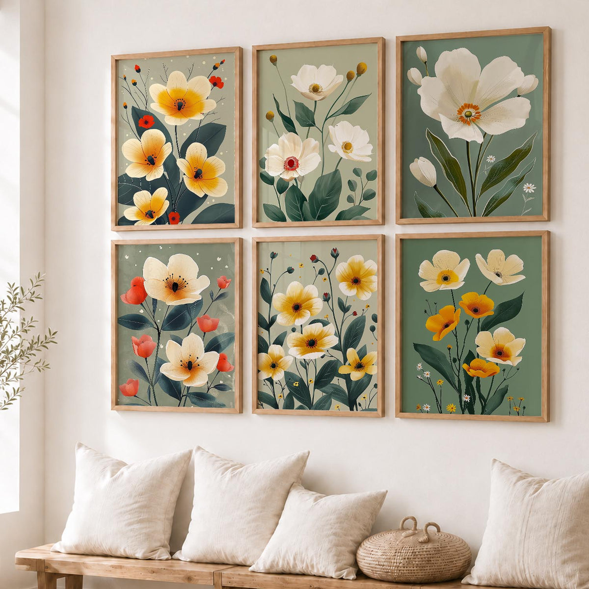 Floral Wall Art Home Décor For Living Room Office Home Hanging