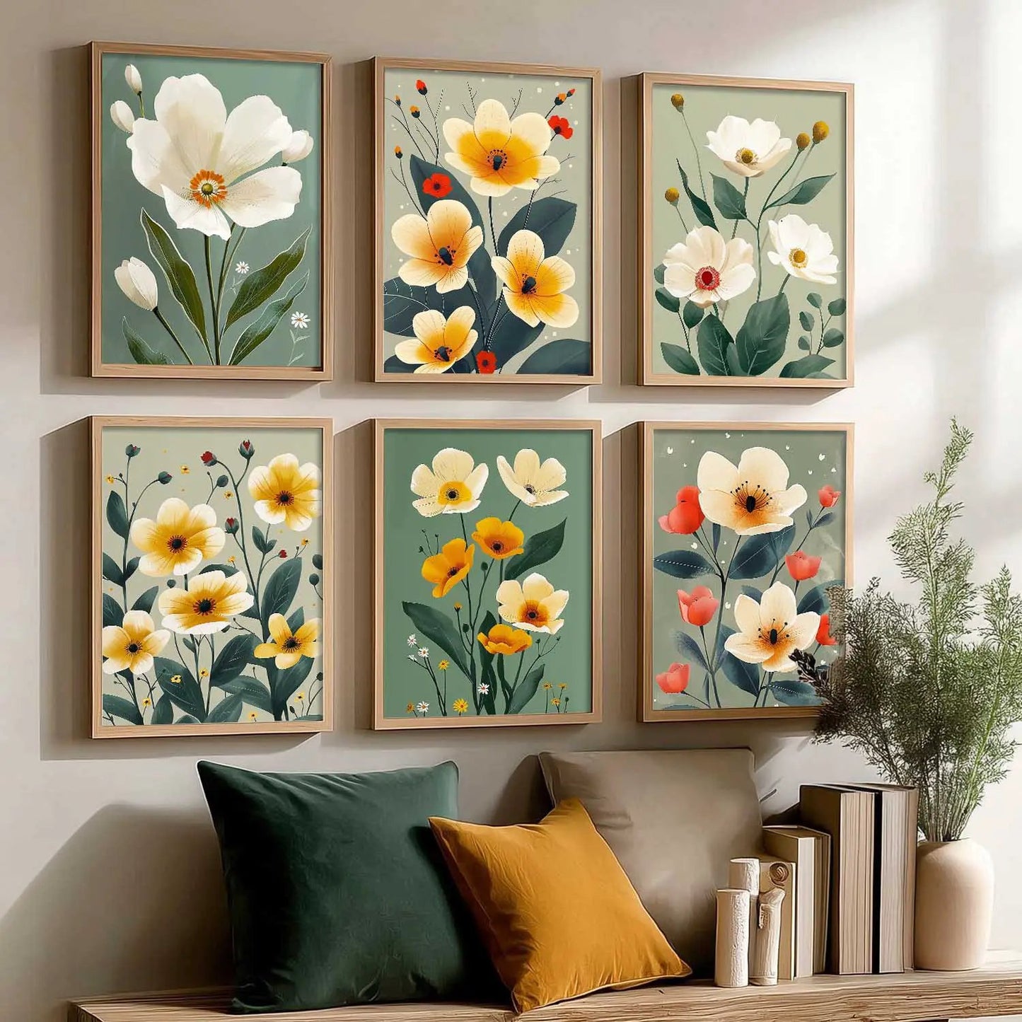 Floral Wall Art Home Décor For Living Room Office Home Hanging