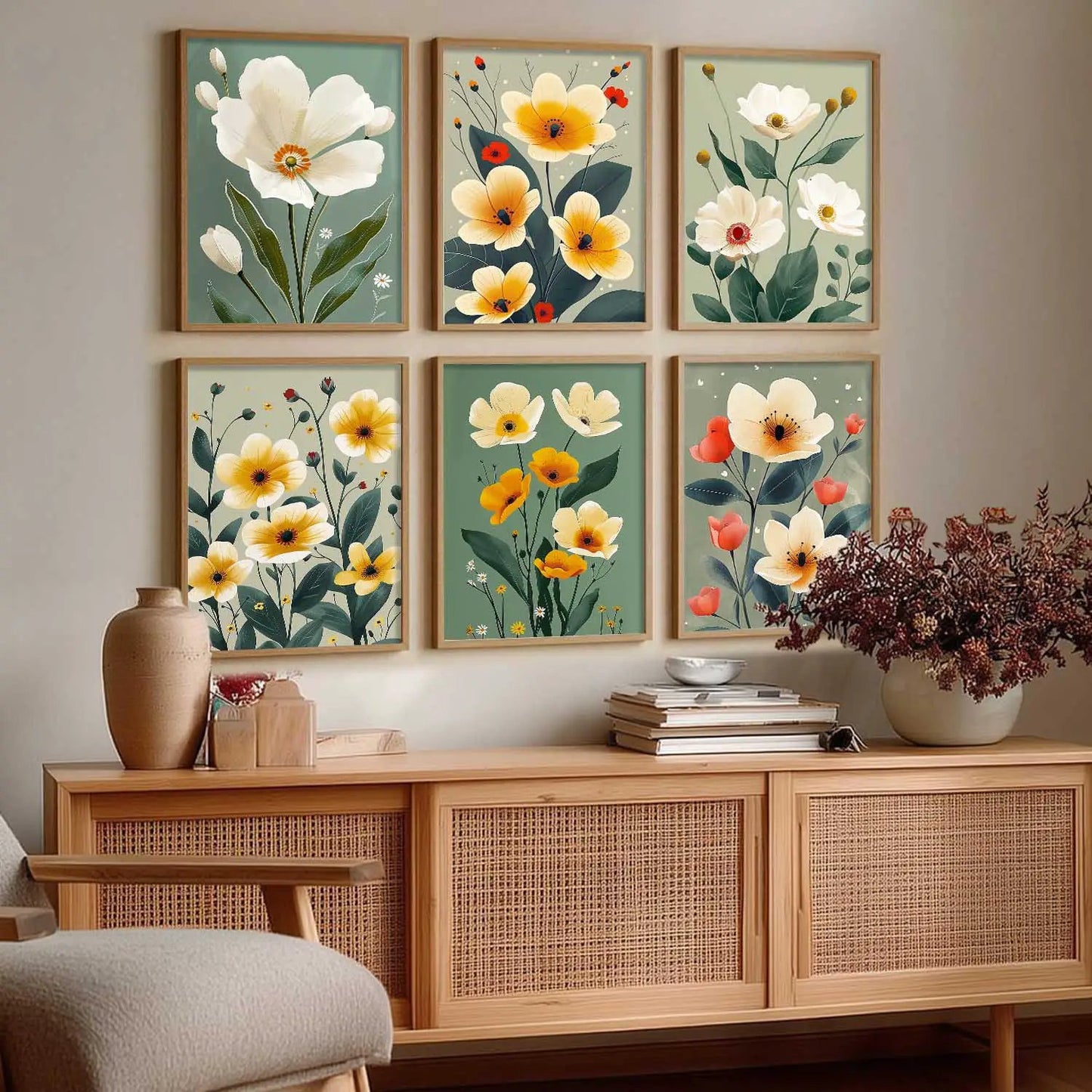 Floral Wall Art Home Décor For Living Room Office Home Hanging