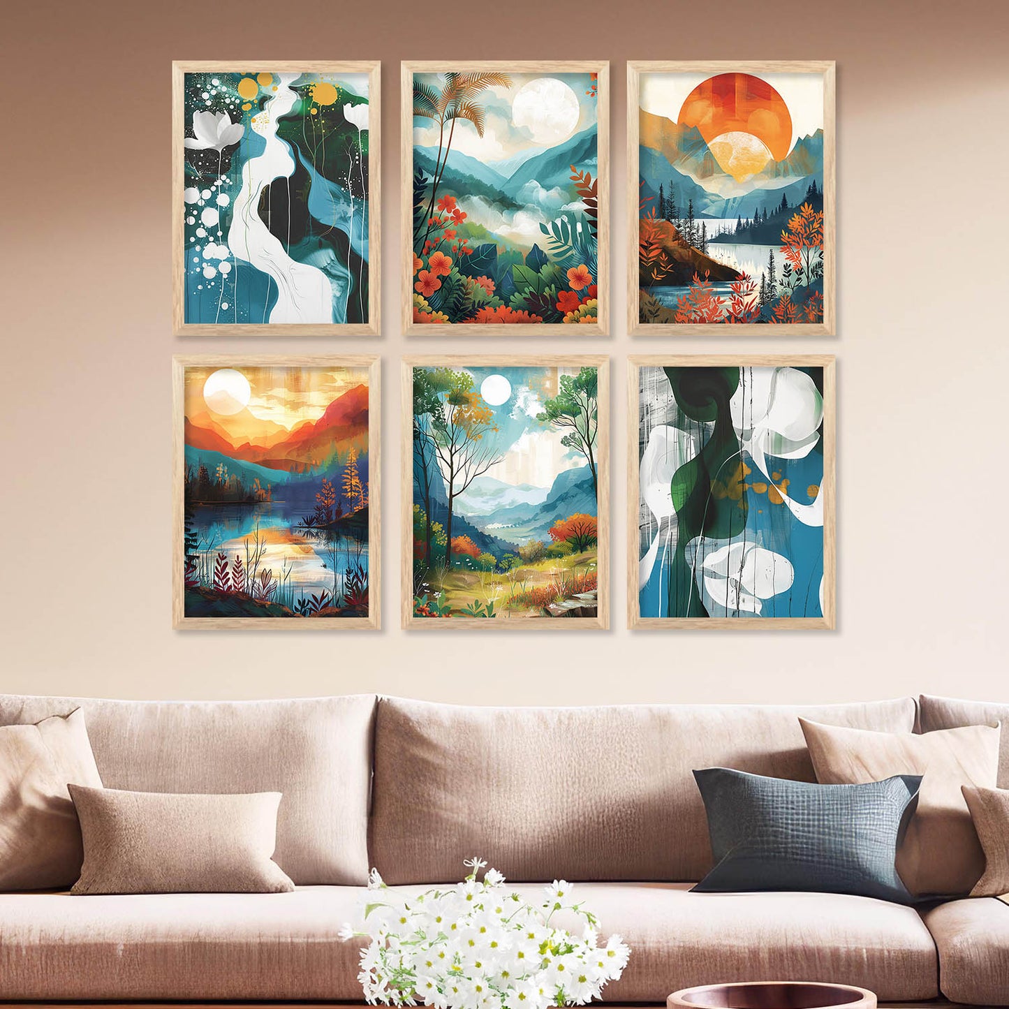 Modern Wall Art Home Décor For Living Room Office Home Hanging