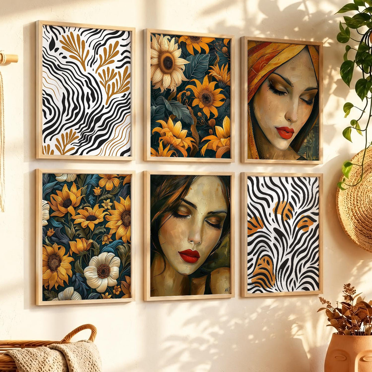 Floral Wall Art Home Décor For Living Room Office Home Hanging