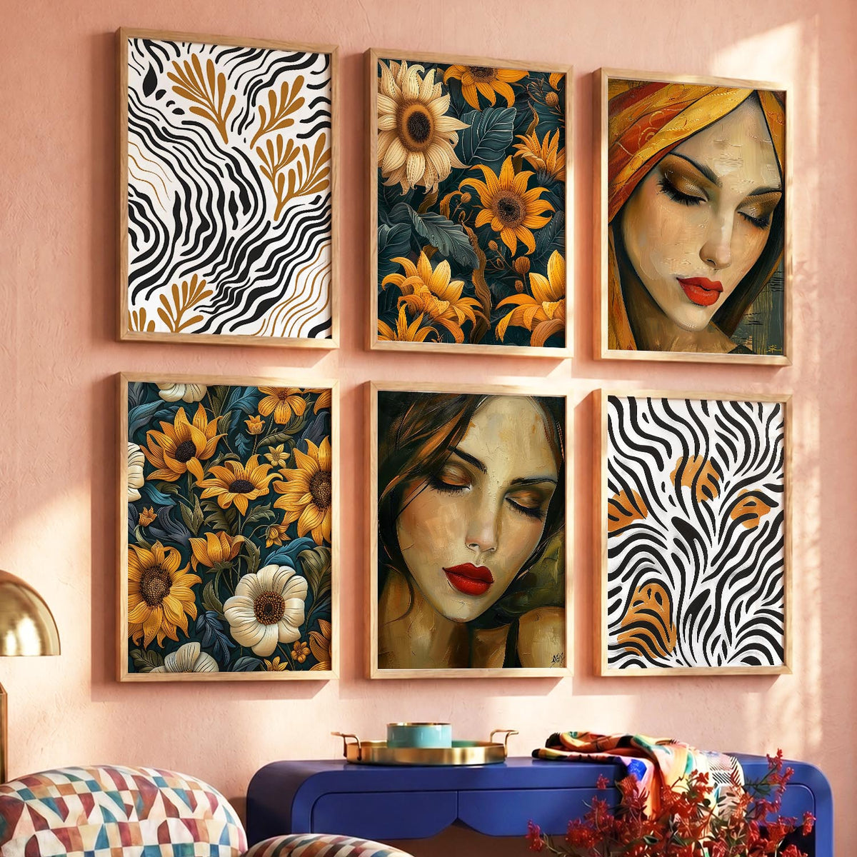 Floral Wall Art Home Décor For Living Room Office Home Hanging
