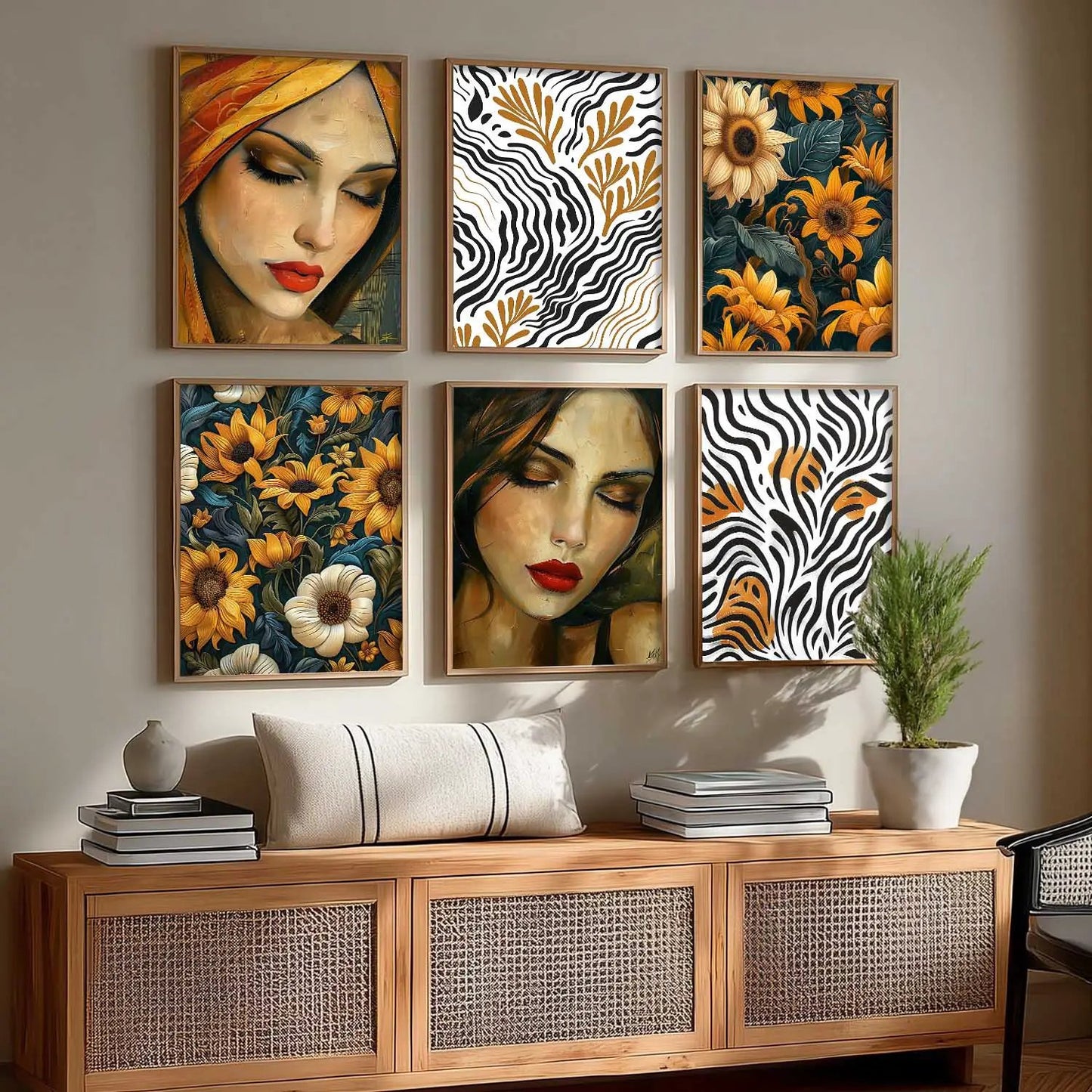 Floral Wall Art Home Décor For Living Room Office Home Hanging
