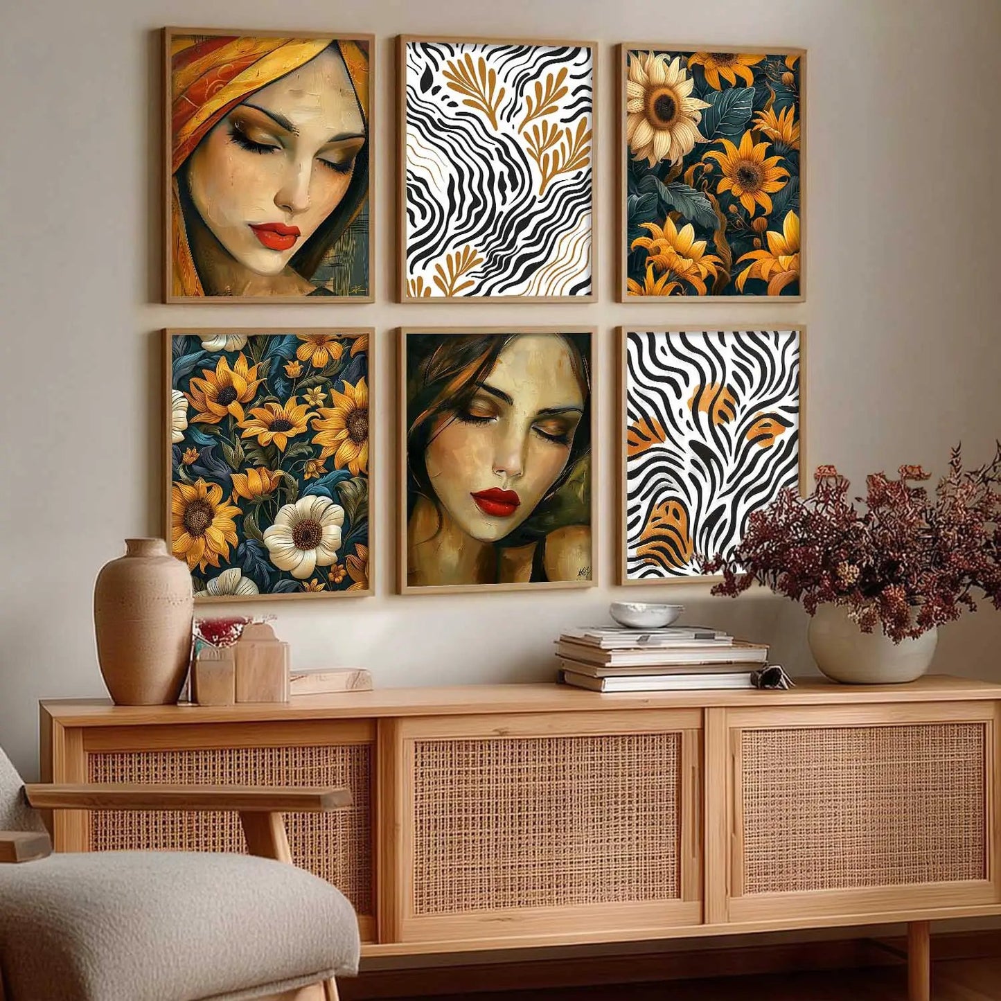 Floral Wall Art Home Décor For Living Room Office Home Hanging