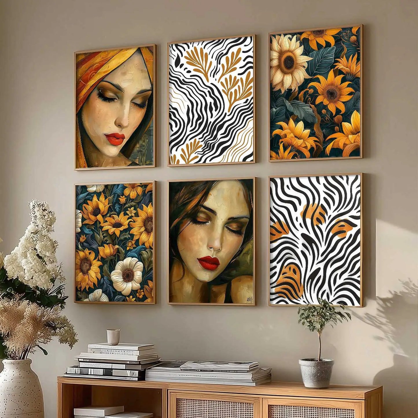 Floral Wall Art Home Décor For Living Room Office Home Hanging