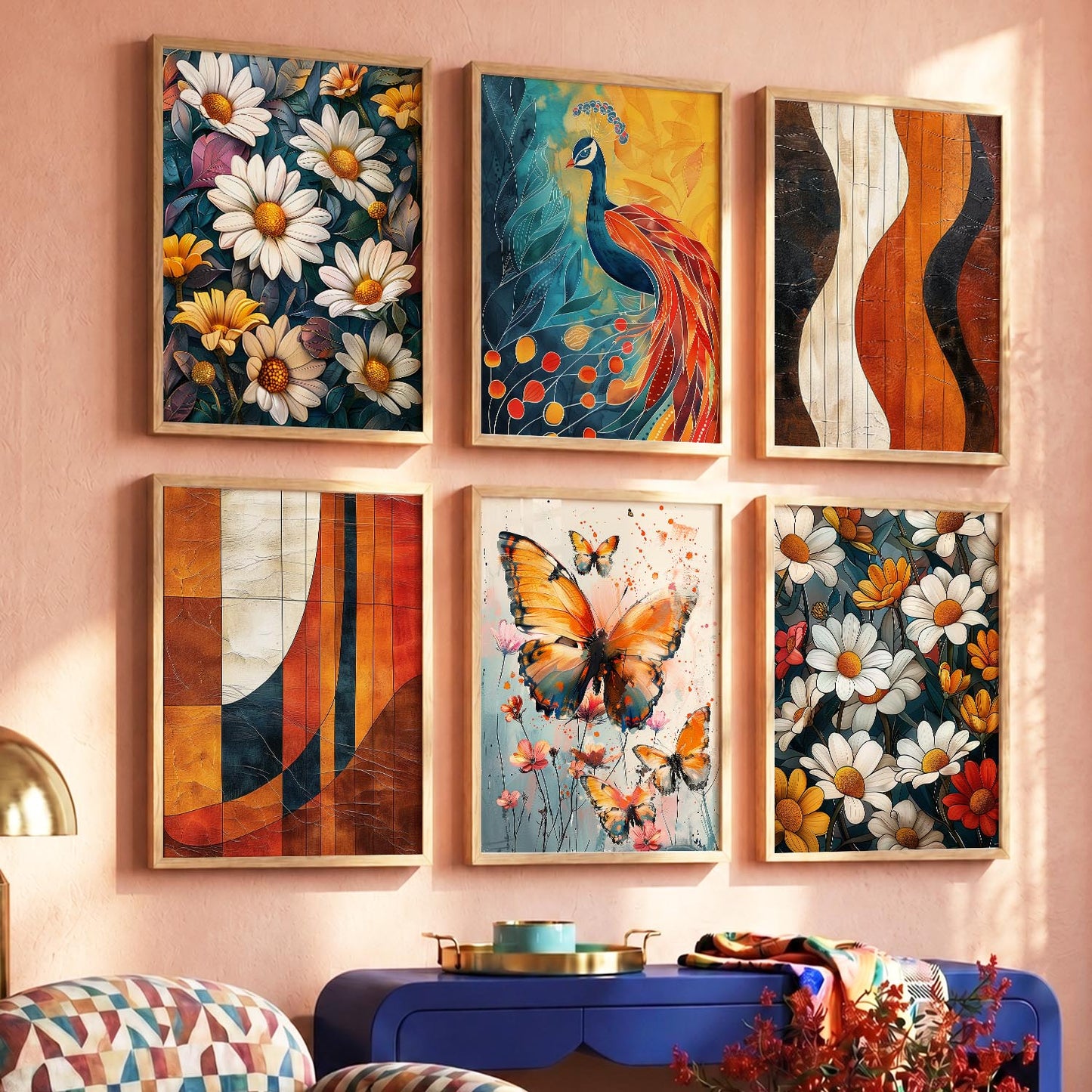 Floral Wall Art Home Décor For Living Room Office Home Hanging