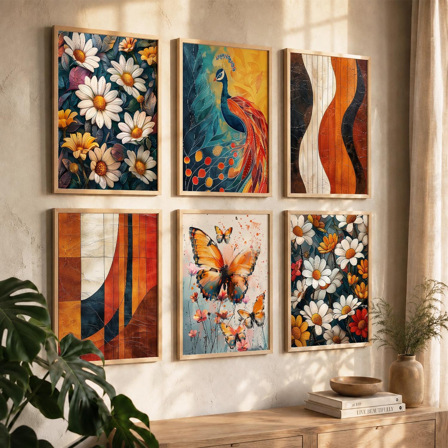 Floral Wall Art Home Décor For Living Room Office Home Hanging