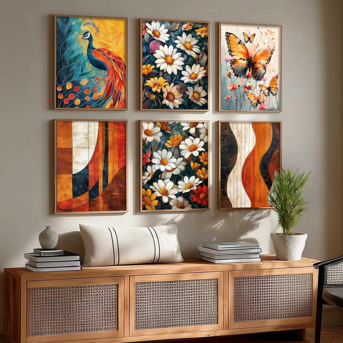 Floral Wall Art Home Décor For Living Room Office Home Hanging