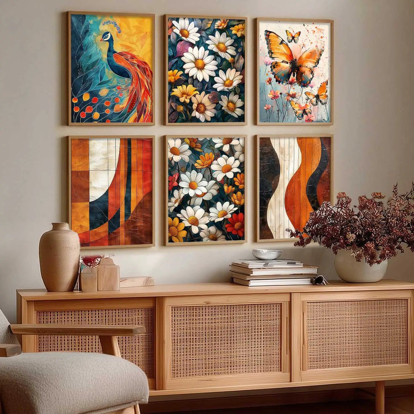 Floral Wall Art Home Décor For Living Room Office Home Hanging