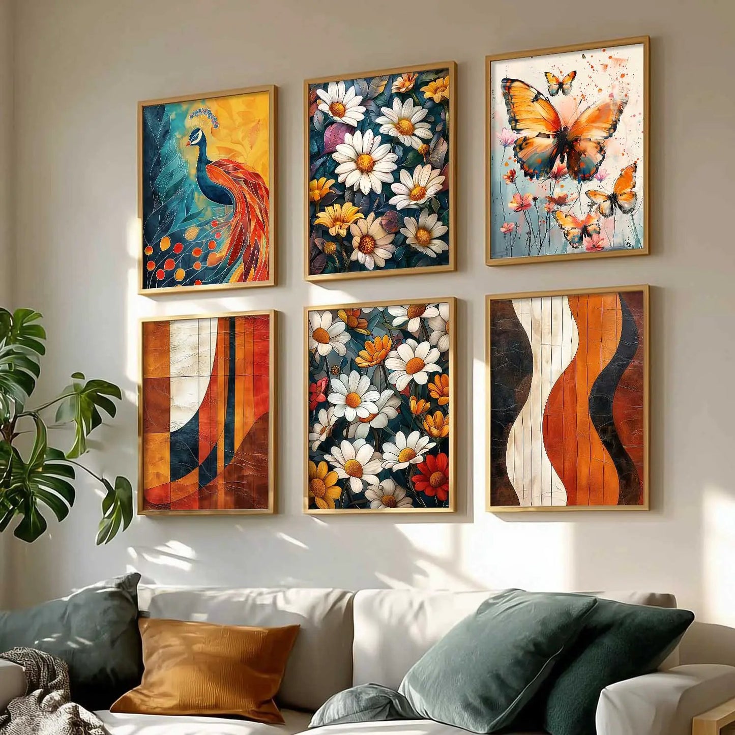 Floral Wall Art Home Décor For Living Room Office Home Hanging