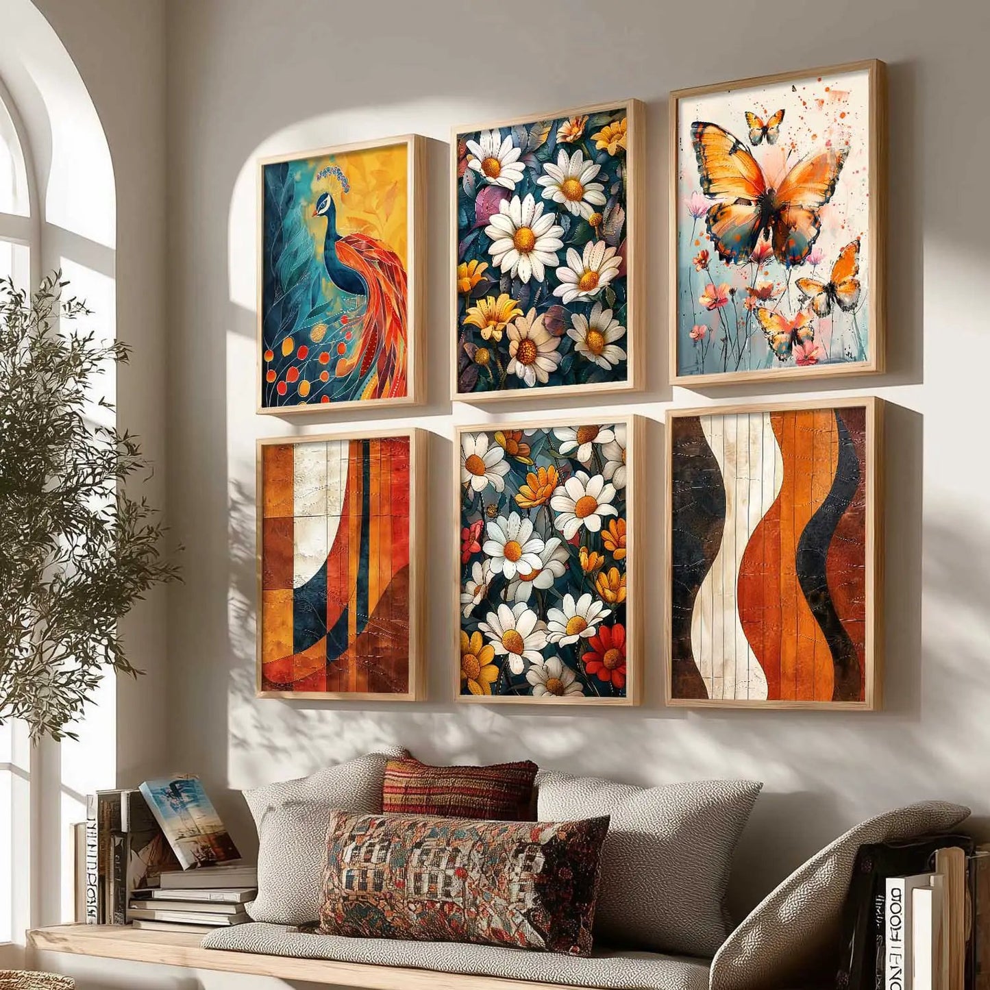 Floral Wall Art Home Décor For Living Room Office Home Hanging