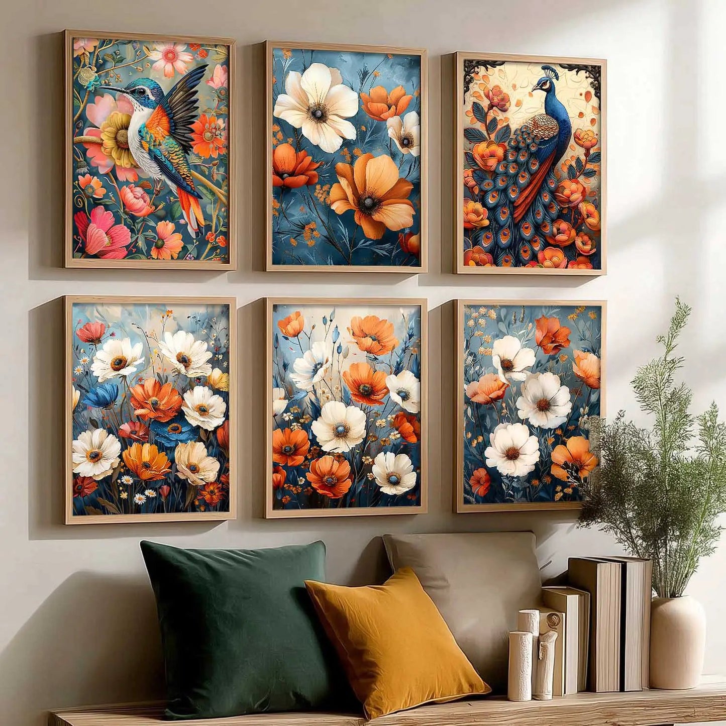 Floral Wall Art Home Décor For Living Room Office Home Hanging