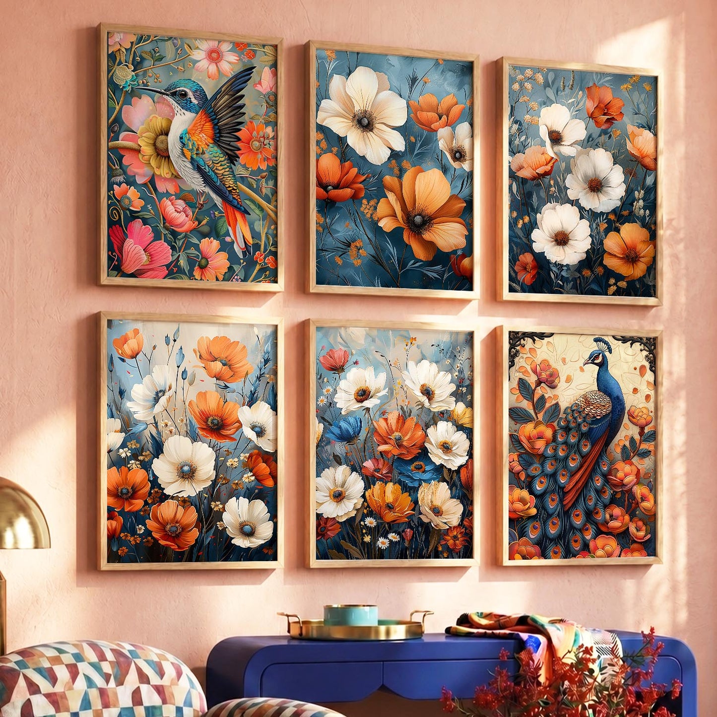 Floral Wall Art Home Décor For Living Room Office Home Hanging